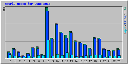 Hourly usage for June 2015